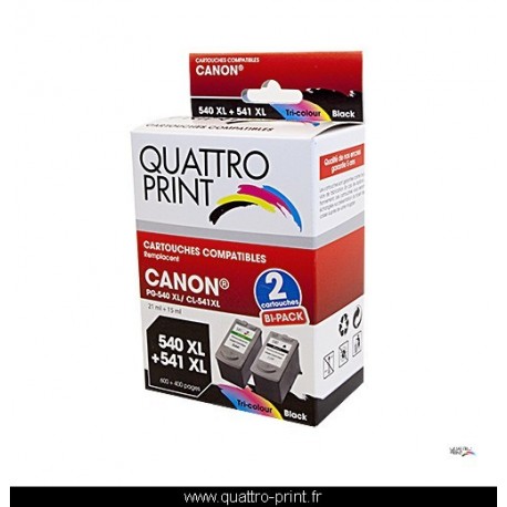 Pack de 2 Cartouches Compatibles Canon PG-540 / CL-541